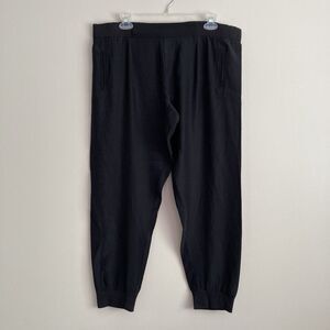 ATM Womens Black Silk Jogger Dress Pants Sz Med Pull On Holiday Event Fancy Lux